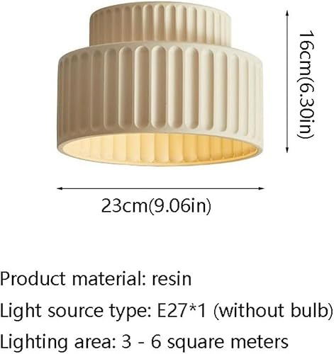 Miniatura 2 de Wabi-sabi - Lámpara de techo de resina estilo japonés, lámpara de techo de montaje empotrado cerca del techo, accesorios de iluminación para