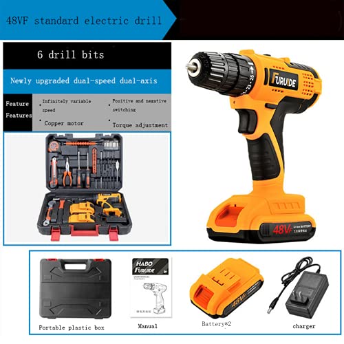 BohrhäMmer Schlagbohrmaschine Abbruchhammer Hammerbohrer Hand Elektrobohrer Lithiumbatterie Schlag Elektrobohrer… – Bild 3