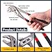 Hilitchi 3Pcs Heavy Duty Adjustable Water Pump Pliers Set Quick Release Groove Slip Joint Pliers V Jaws Pliers Comfortable Hand Feel 8-Inch, 10-Inch and 12-Inch for Plumbing, Basic Home Repair