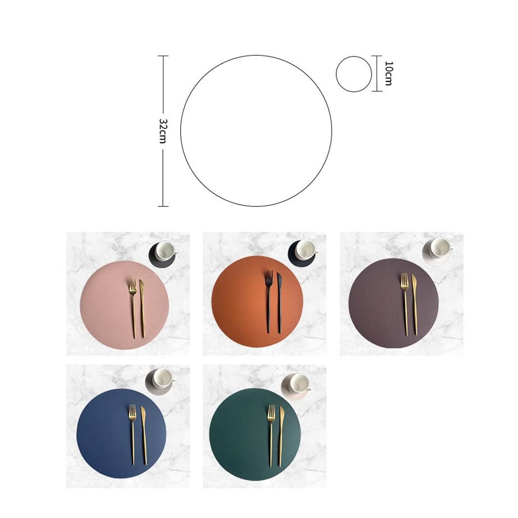 10 Pcs Leather Placemat Western Food Mat Dining Tableware Table Mat Pads Bowl Cup Coaster Kitchen Accessorie