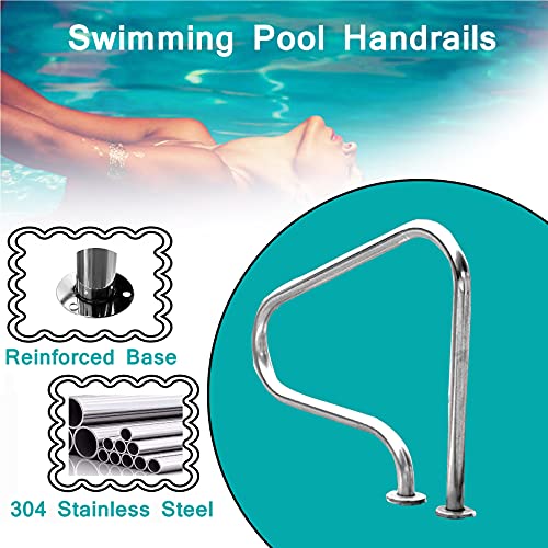 Barandal para piscina de acero inoxidable 304 con accesorios miniatura 5