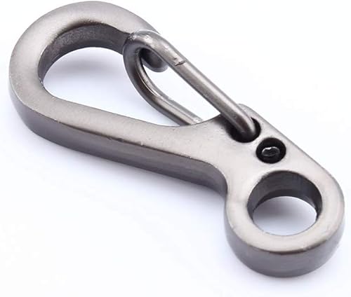 Miniatura 7 de TOPINCN Small EDC Hook with Spring Clip, 2.4cm Length Metal Flat Key Rings Split Rings Keychain Tool for Survival