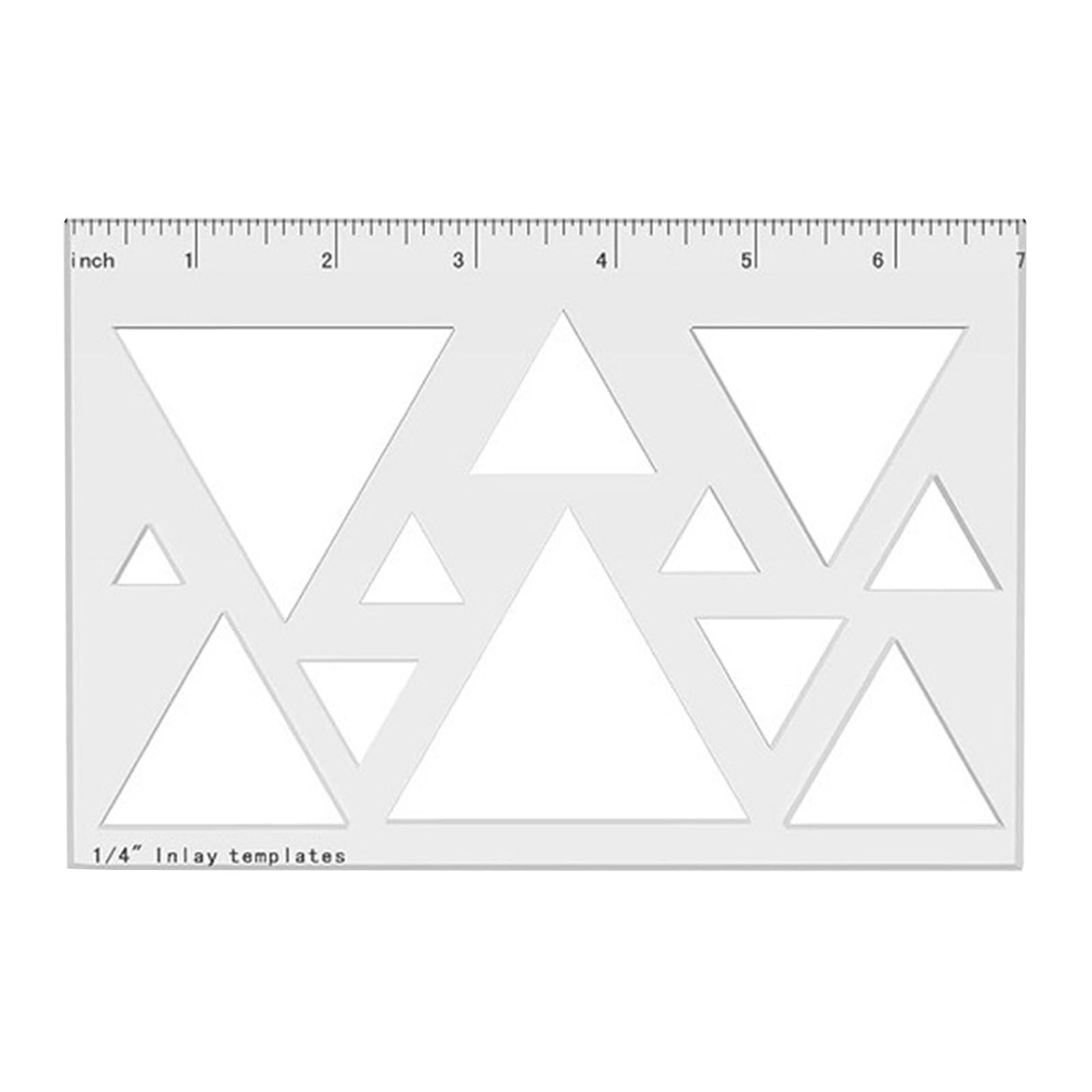 Clear Acrylic Inlay Template with Triangle or Heart Designs Router Stencil for Decorative Woodworking Projects Tool Acrylic Template