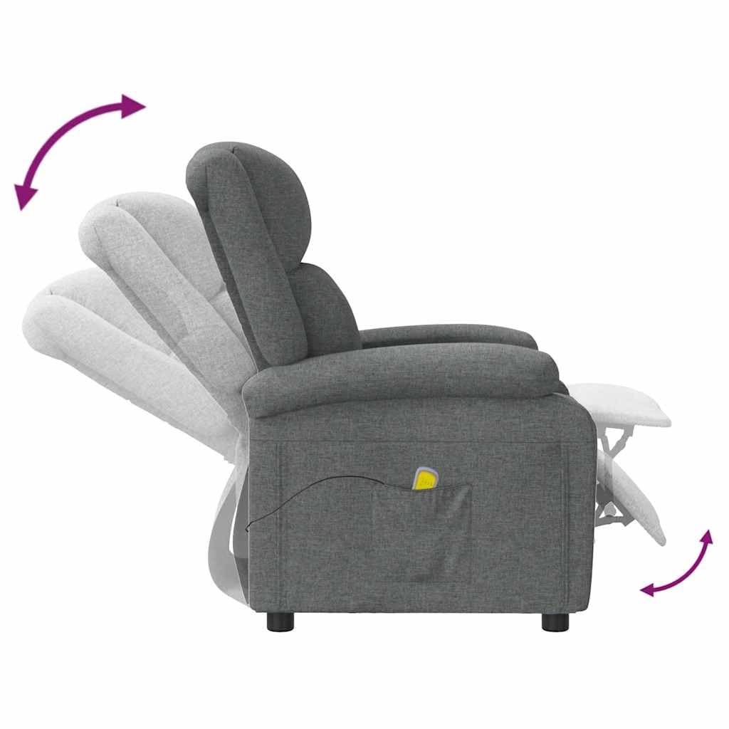 Sillon Relax Reclinable Electrico Sillón de Masaje de Tela Color Oscuro