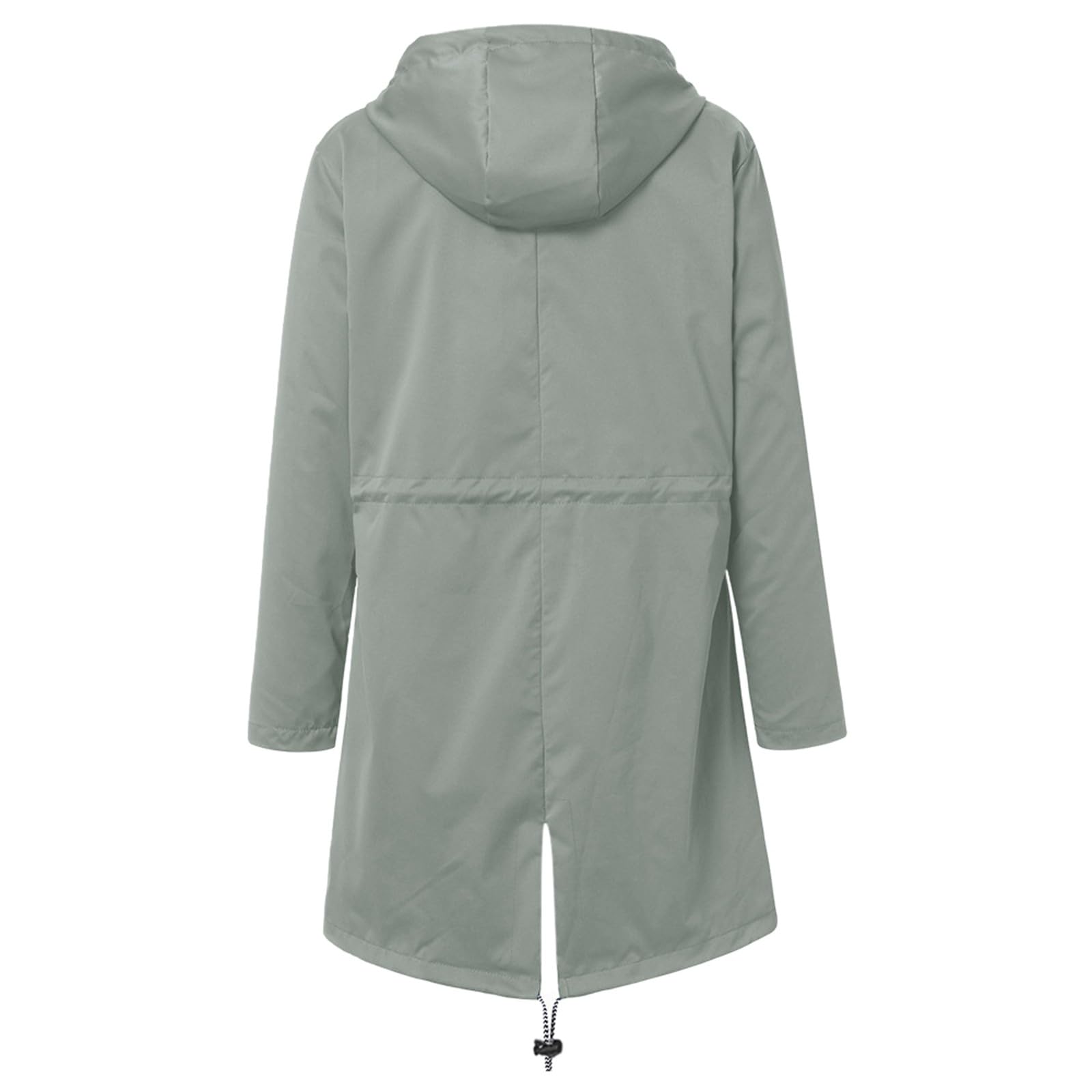 Genérico Cortavientos Mujer-Chubasquero De Moda Para Mujer Con Capucha Cortavientos Ligero De Manga Larga Con Cremallera Impermeable Con CordóN Y Bolsillos