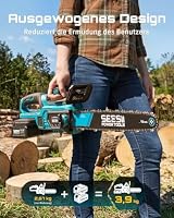 SEESII 16 Zoll Akku Kettensäge, 2200W Kettensäge Elektrisch mit 2 * 5000mAh Akku, 40CM Schwert, Automatischer Ölung, Werkzeugloser Kettenspannung, für Brennholz & Baum – Ansicht 7