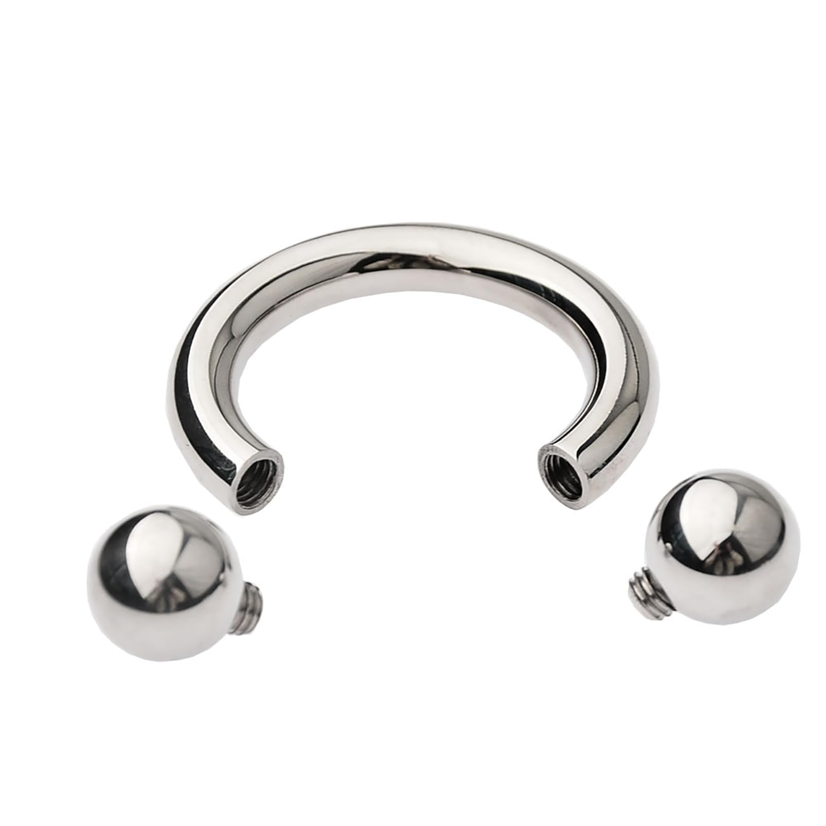 Anelli per testicoli del pene per uomini con perle di massaggio a testa tonda, anello per glande con ciondolo per scroto in 4 misure, anello per cazzo SM bondage sex toys per uomini (Silver,38mm)