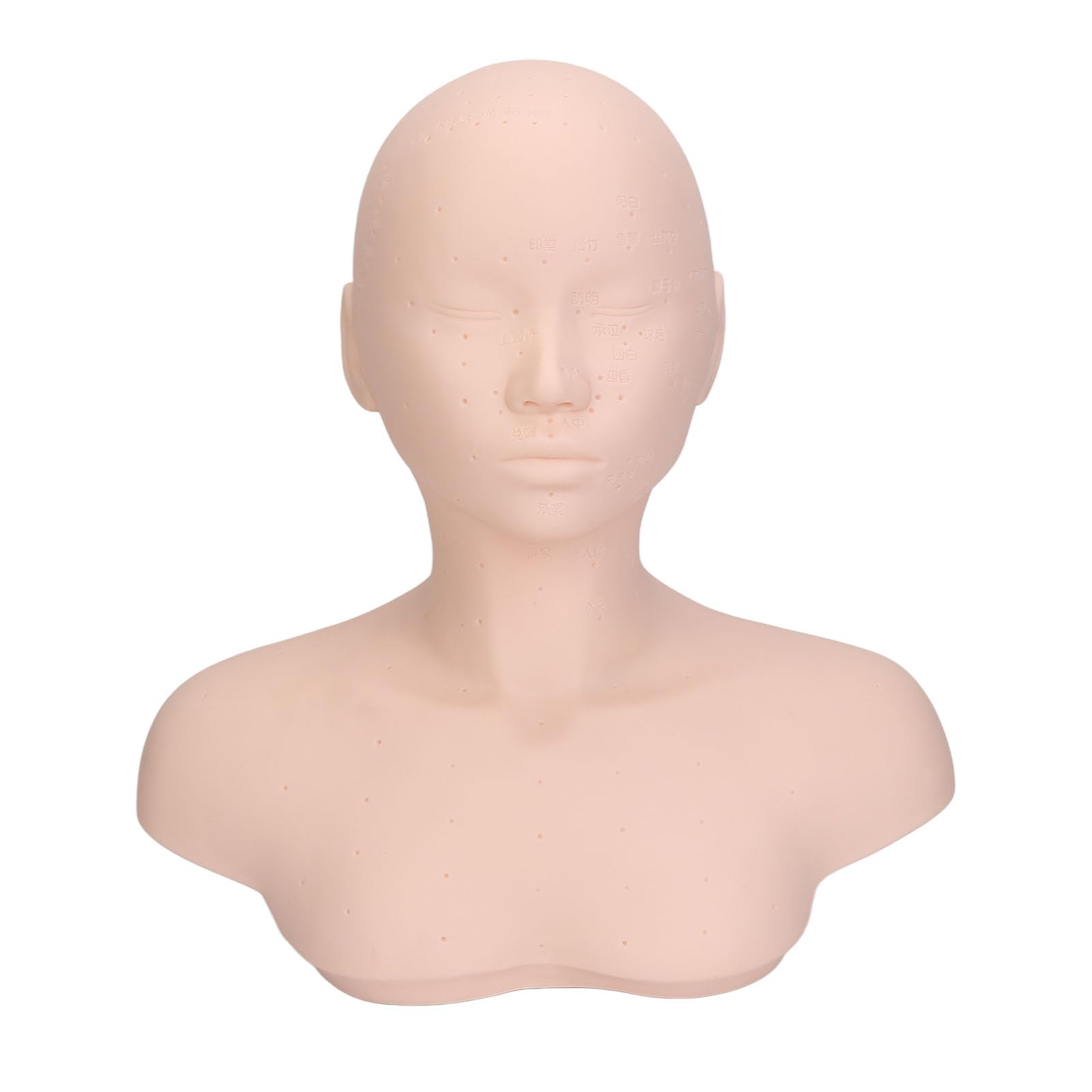 Testa di manichino per allenamento pratica, versatile, morbida e confortevole al tatto, modello con spalla per massaggio, cura di bellezza, agopuntura, pratica in PVC ad alta densità, gomma