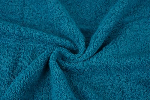 Image of Casa Copenhagen Germany Design - He & She Super Soft Collection 2 Pieces 100% Cotton Large Bath Towel (Size : 70 x 140 cm)- Teal Green & Violet Indigo