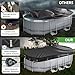 QH.HOME Winter Oval Pool Cover for 10x16 Ft Coleman/Bestway/Intex Frame Oval Pool, [2025 Upgraded Heavy Duty Fabric Durable&Ultimate Windproof] with Fast Tightening Ratchet,Cold and UV Resistant