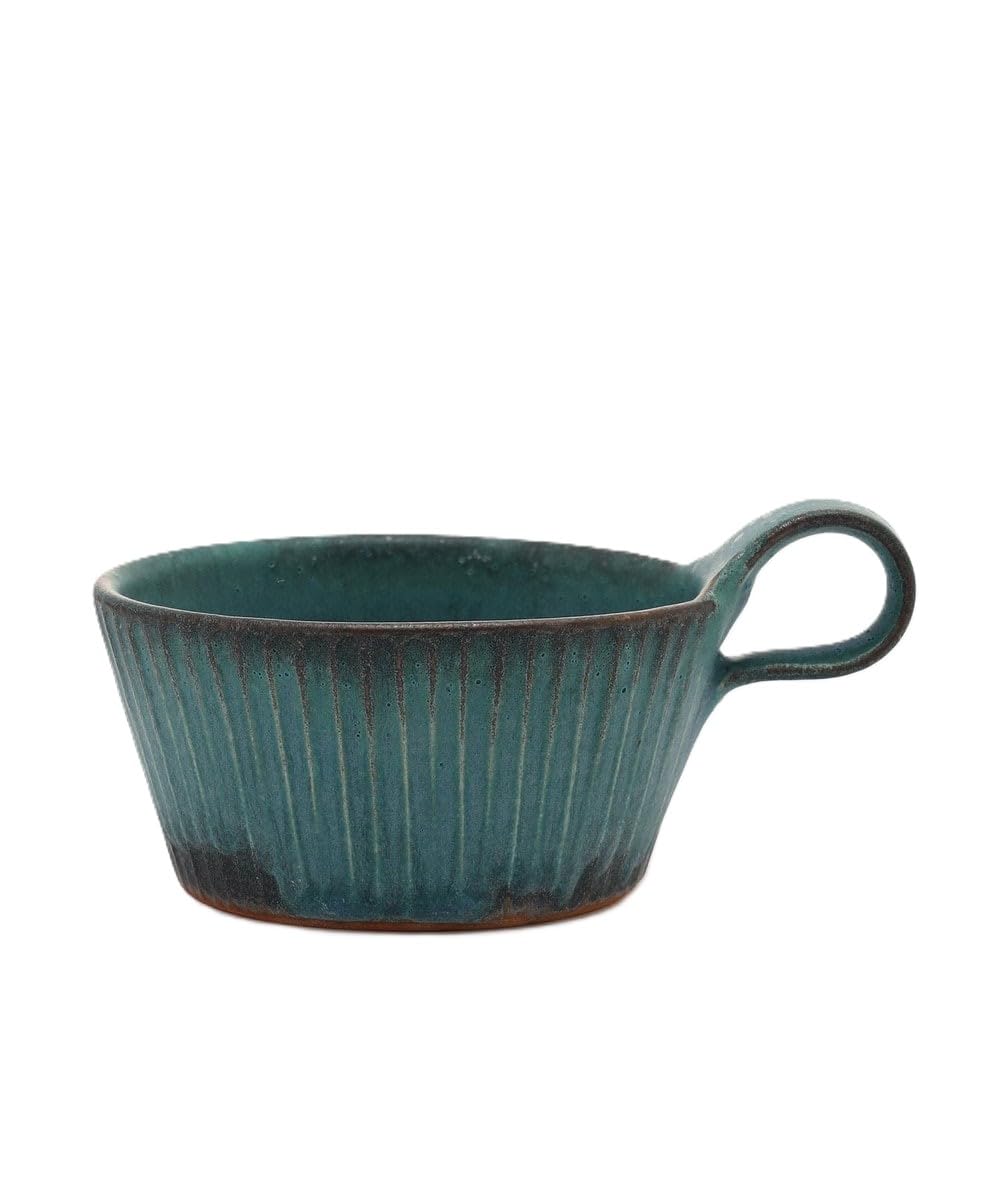 Afternoon Tea Mashiko Ware Soup Mug 17oz Turquoise Blue Ceramic Japan