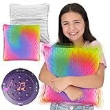 Special Supplies Vibrating Pillow Sensory Pressure Activated for Kids and Adults, 12” Plush Minky Soft Cover, Textured Therapy Stimulation Bumps- 3 Vibration Modes, Music & Voice Recording-Multi-Color