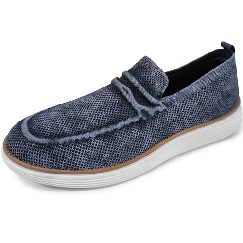 AKADEMIKS Mens Dayton Slip on Shoes, Stylish Breathable Knit Sneakers, Comfortable Casual Loafers, Size 8-13 - Main Image