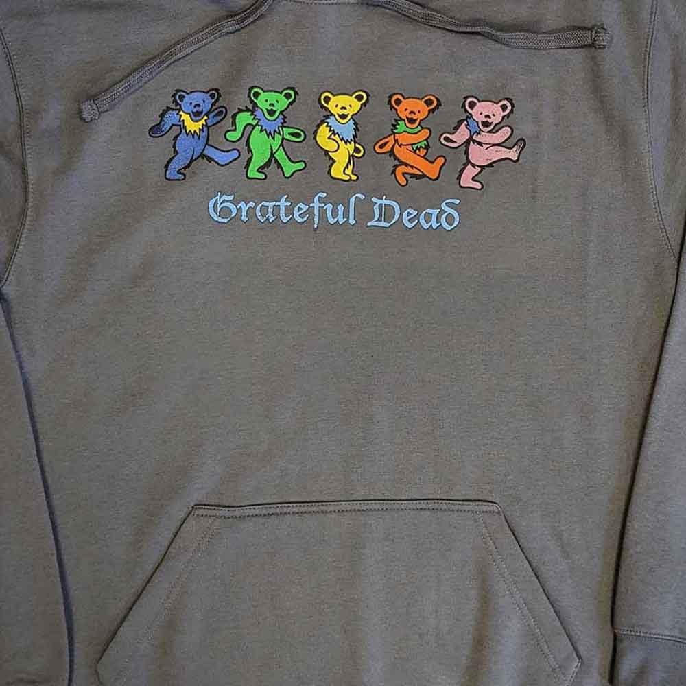 Rock Off officially licensed products Grateful Dead Felpa con Cappuccio Dancing Bears Band Logo Nuovo Ufficiale Unisex