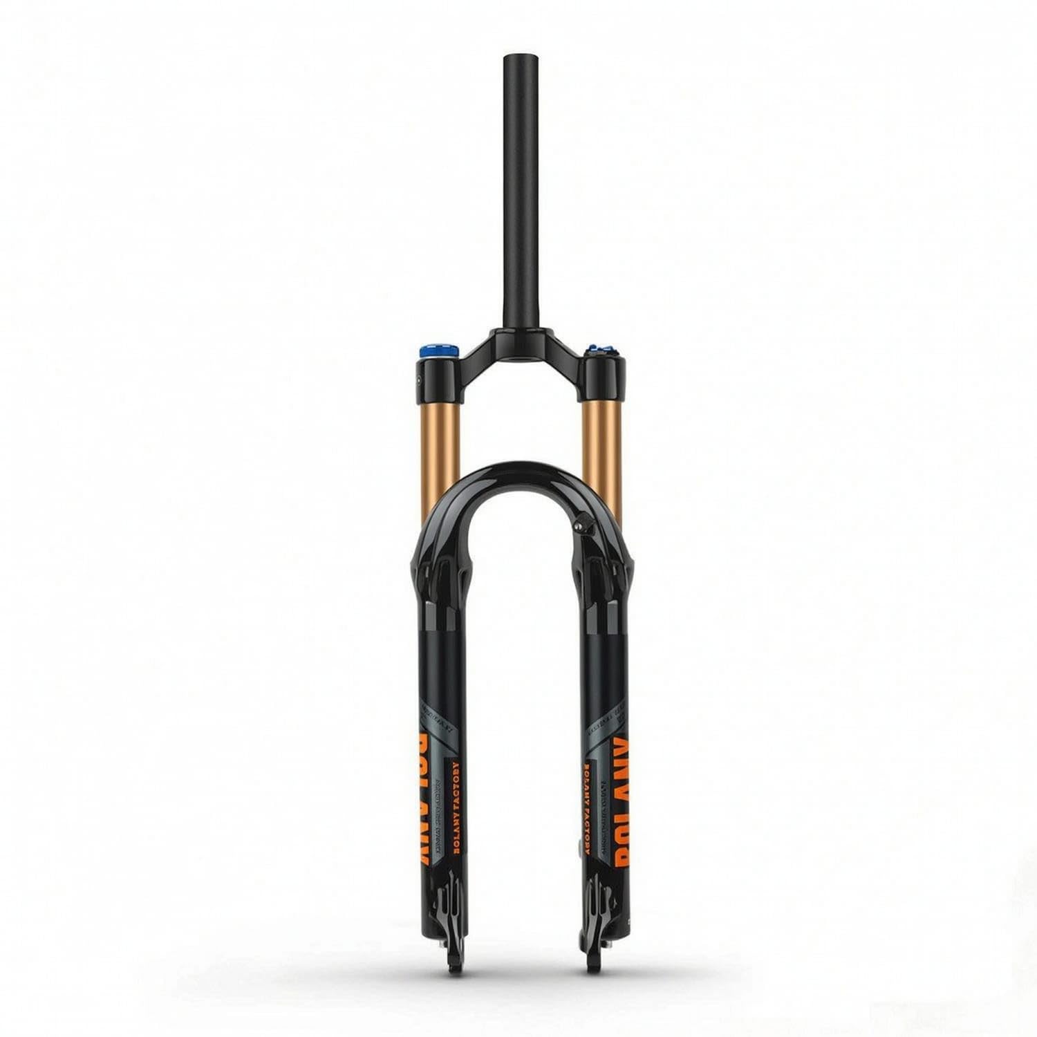 Aluminummagnesium Alloy Alloy Mountain Bike Air Fork Disc Brake Compatible Air Damping Fork Thread-Less Lightweight for Cyclists, Trail Riding, 29 Inch, Shoulder Black|Forks|Sporting Goods-image-4
