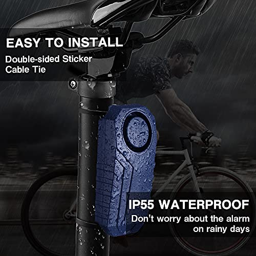 Wsdcam 8493-22R 113Db Bike Alarm Wireless Anti Theft Vibration Motion Sensor Vehicle Security Alarm System Waterproof Motorcycle Alarm Bicycle Alarm thumb #4