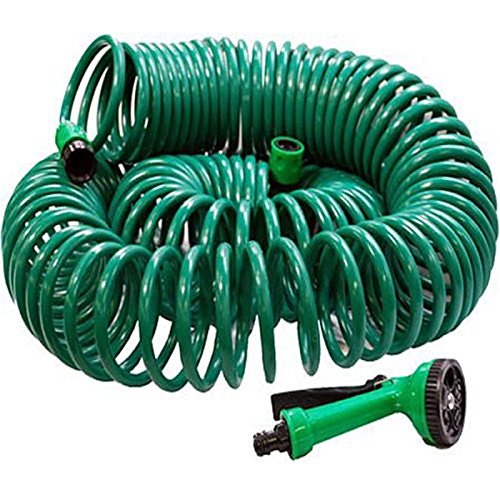ASAB 30 Metre Coil 30M 100ft Retractable Garden Hose Reel Pipe with Spray Gun Nozzle