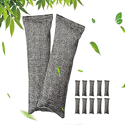 Jorlyen 10package air Purifying Activated Bamboo Charcoal to Remove Water, Natural Deodorization, Wardrobe freshener, Suitable for Families, basements, dehumidifiers, Cars, refrigerators, Pets Cover