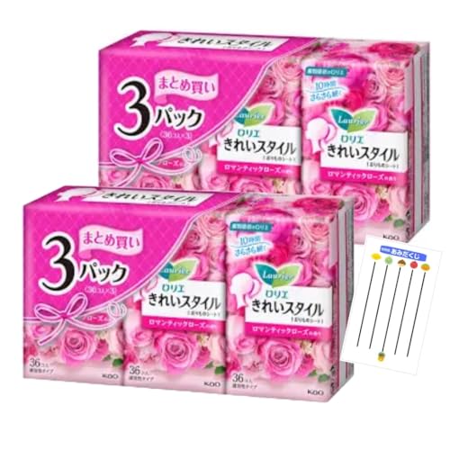 ロリエ きれいスタイル おりものシート 36コ入×3個パック×2セット +咲耶姫STOREオリジナルくじ (ロマンティックローズの香り)