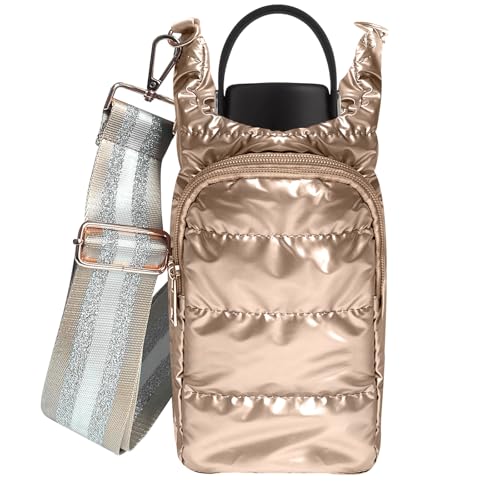 HYPINZI Water Bottle Holder with Strap Quilted Crossbody HydroBag...