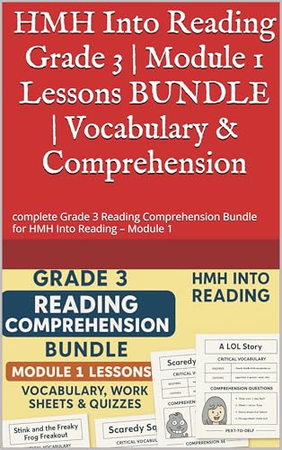 HMH Into Reading Grade 3 | Module 1 Lessons BUNDLE | Vocabulary & Comprehension: complete Grade 3 Reading Comprehension Bundle for HMH Into Reading – Module 1