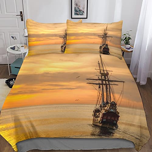 Fermeture éclair sur couette paysage urbain pour lit double