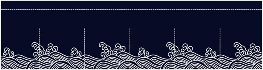 Zzooi Sushi Bar Doorway Short Noren (Japanese Curtain) - Japanese Restaurant Door Way Hanging Short Type Curtains 47x12 Inches