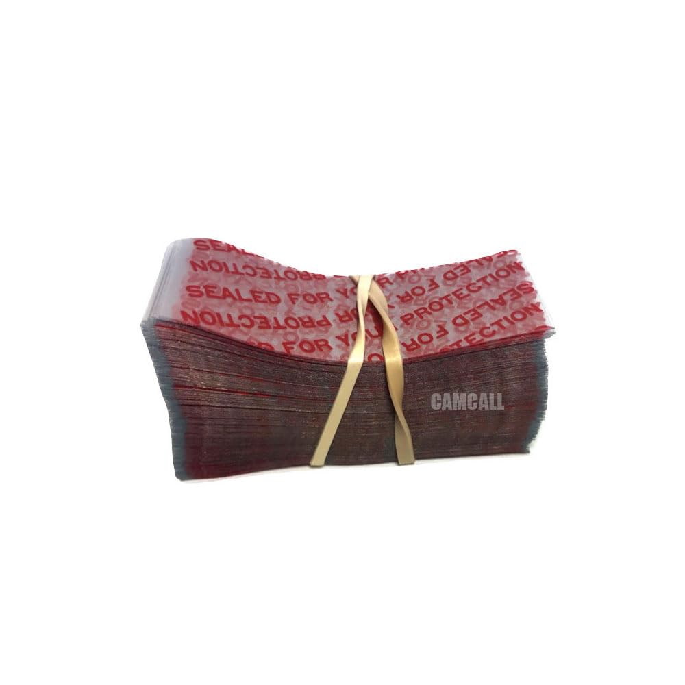 CAMCALL PVC Cut Shrink Bands for 55mm Caps - Tamper Message - Sealed for Your Protection Heat Shrink Neck Wrap Band Perforated Cut Boston Round Bottle Tamper Seal (55mm)-image-42