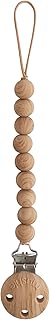 mushie 100% Silicone Baby Pacifier Clip BPA Free | Hera (Faux Wood)