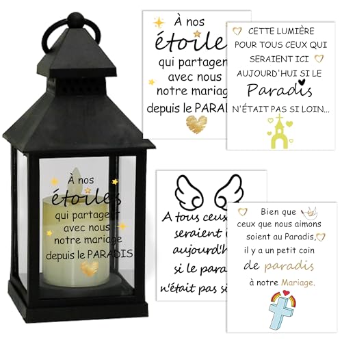Conjunto decorativo para linterna de boda, 4 pegatinas conmemorativas, diseño de alas de ángel, corazón, cruz, mensaje en pegatina linterna recuerdo fallecido decoración de boda para pensamiento de