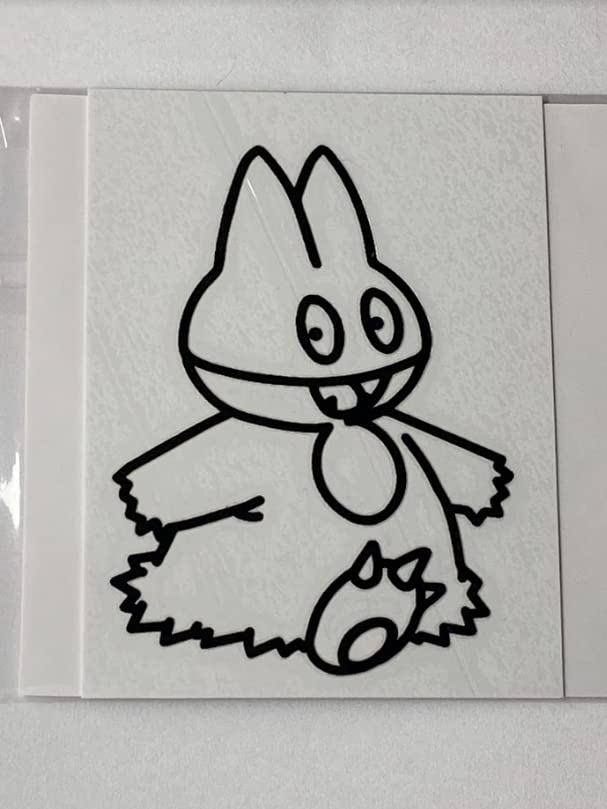 Munchlax Vinyl Aesthetic Sticker - 3x3 inch Window Sticker for Car, Truck, Motorcycle, Skateboard, Laptop, Ipad, Walls, Video Game, Phone, Game Console, Decal - (Black)