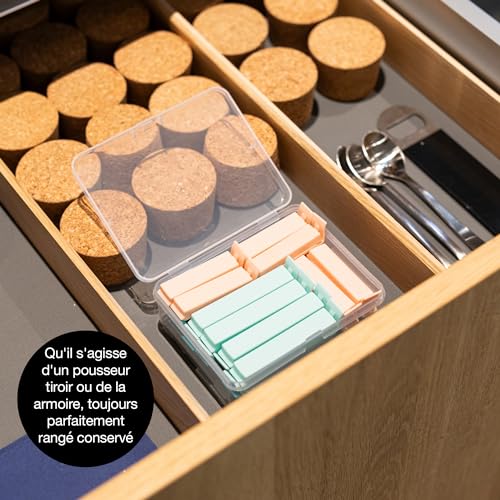 Moritz & Moritz 24 x Pince Sachet Alimentaire pour Sacs de congélation - Fermeture Sachet pour la Conversation des Aliments dans Une Boîte Transparente – 3 Couleurs (Coloré) – vue 5