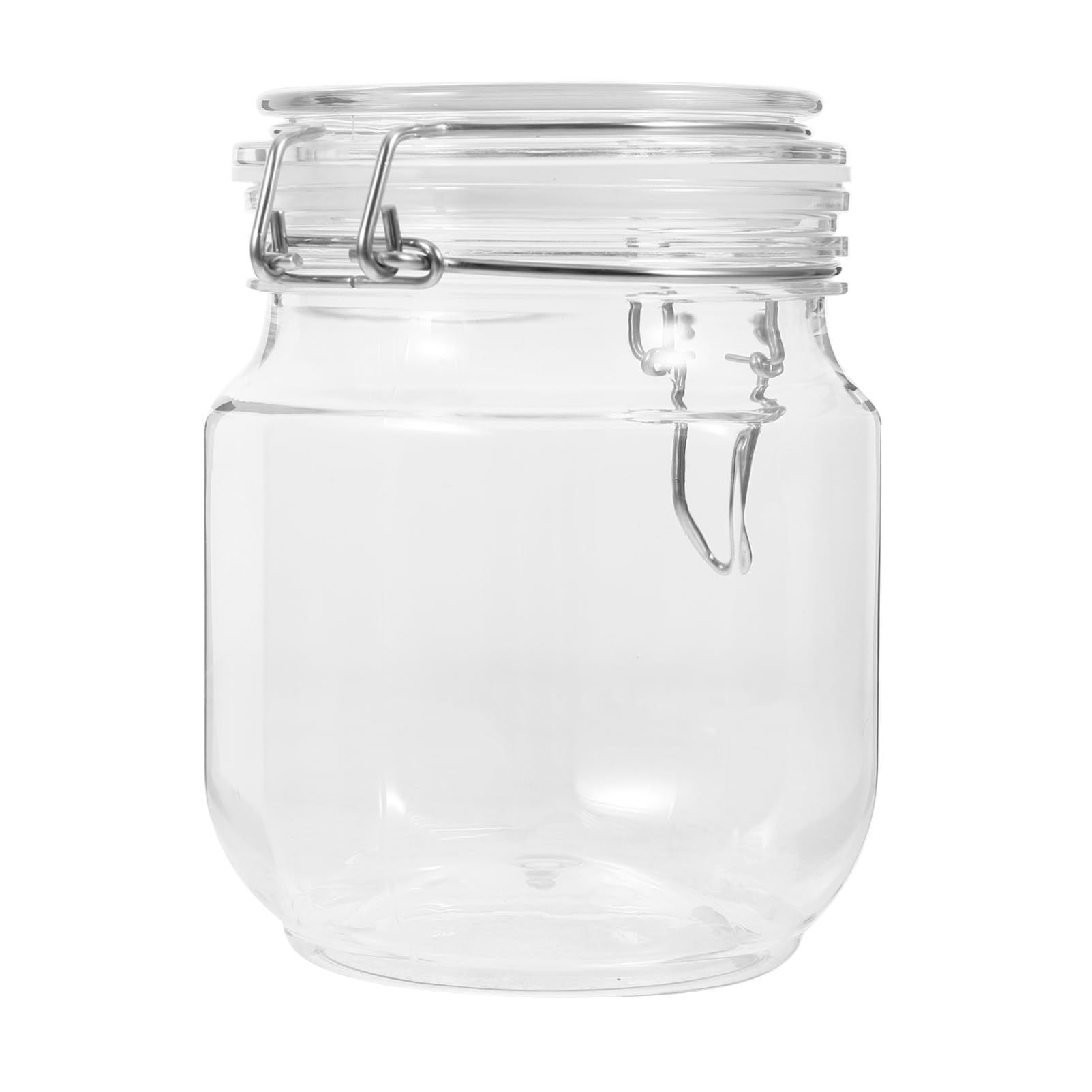 BEBEMOKO Transparent Lidded Honey Container Airtight Food Storage Jar for Honey Syrups and Dry Foods Lightweight and Compact Design for Easy Outdoor Use