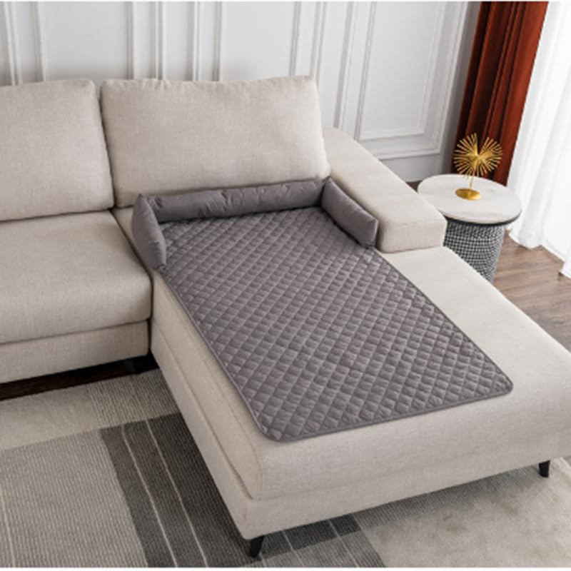 CiCixixi Hundedecke Sofa,Sofaschutz, Handgefertigtes Hundebett waschbar, hundekissen,Couchkissen, Hundematte Flauschiges Hundebett für mittelgroße Hunde (Hellgrau,75 * 75cm)