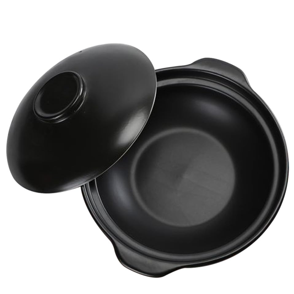 Casserole en céramique noire facile à nettoyer pour cuisine et restaurant