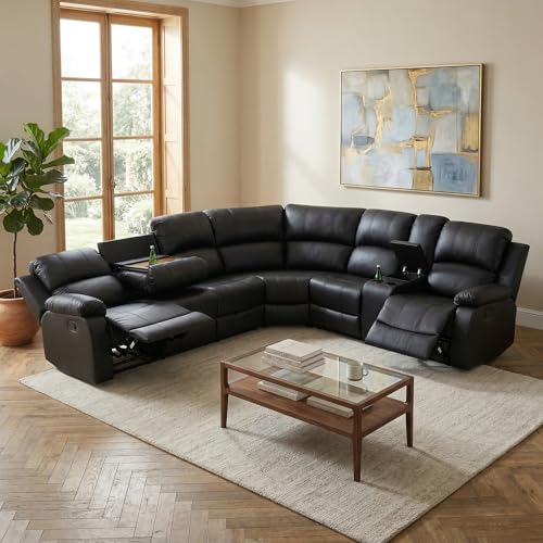 Manual Recliner Sectional Sofa Set