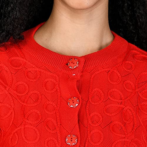 Image of LADYWILLINGTON Women Woollen Round Neck Sweater Heavy Front Long Kadai Cardigan Winter Wear Pure Wool Cardigan for Women Free Size Cotty Warm Cardigans with Side Pockets
