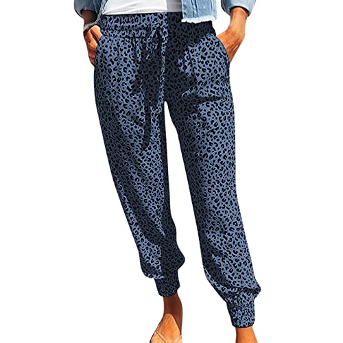 Pantalons athlétiques pour femmes style léopard légers et extensibles