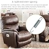 3-5/8 Inch Replacement Recliner Chair Mechanism Furniture Tension Springs Long Neck Style ,Long Neck Hook Style-Recliner Replacement Parts-3.46 Inch Inside Hook to Hook (Silver White 2Pcs)