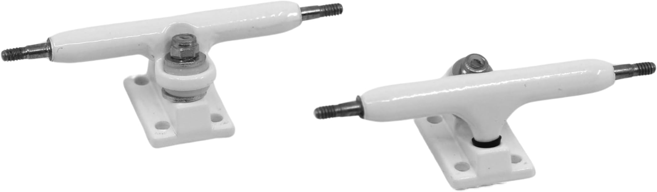 34mm Prodigy Gen2 Pro Fingerboard Trucks - Pro Style Base and Hanger with Custom Pivot Tuning and Pro Duro Bubble Bushings - White Colorway