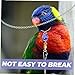 Kisangel 1set Bird Neck Training Chain for Parrots Collar for Safe Outdoor Training Lightweight and Portable Parrot Leash for Bird Owners