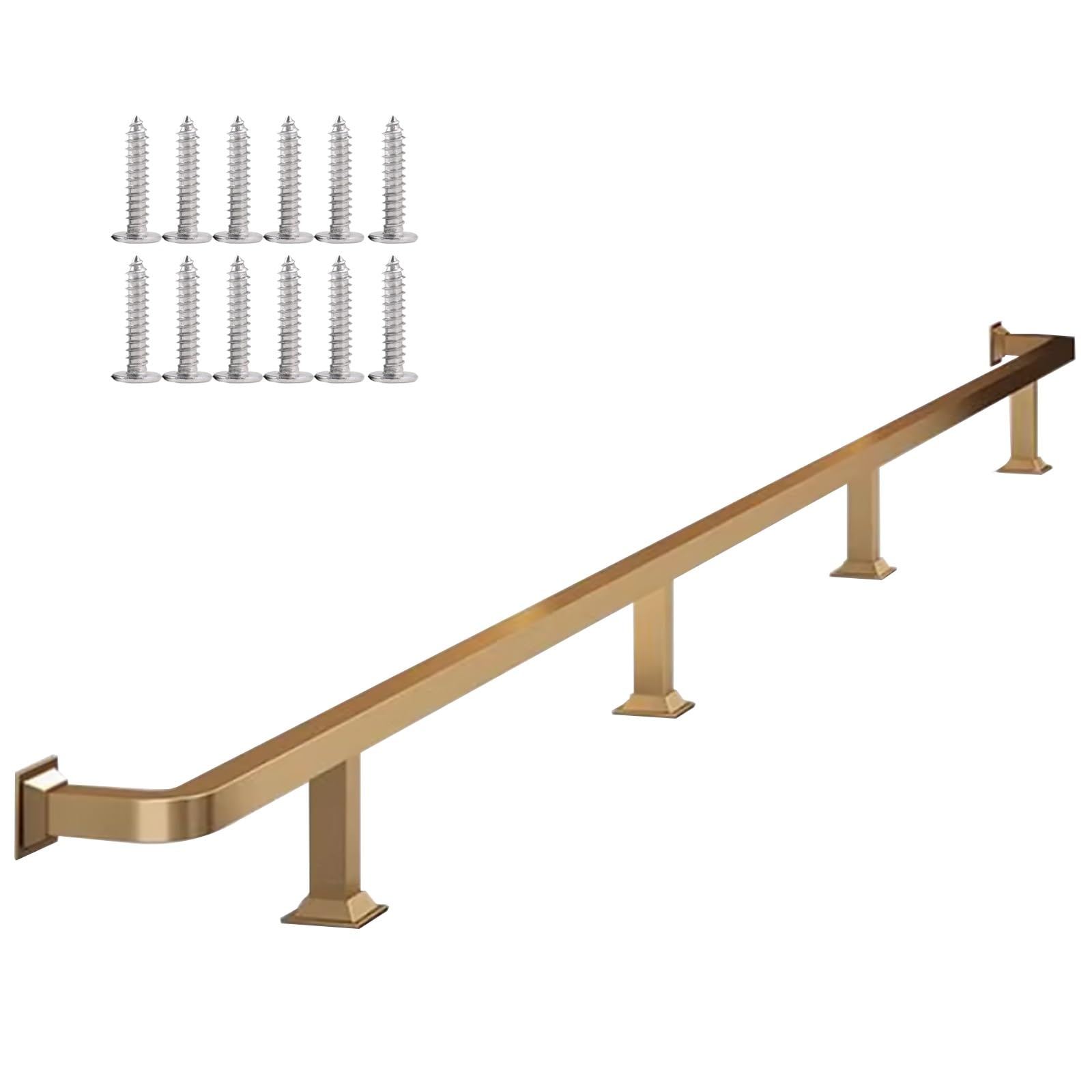 Barre de protection pour pieds de bar avec matériel de fixation, repose-pieds commercial robuste, support de barre de protection pour pieds en acier inoxydable robuste avec vis, barre de pro