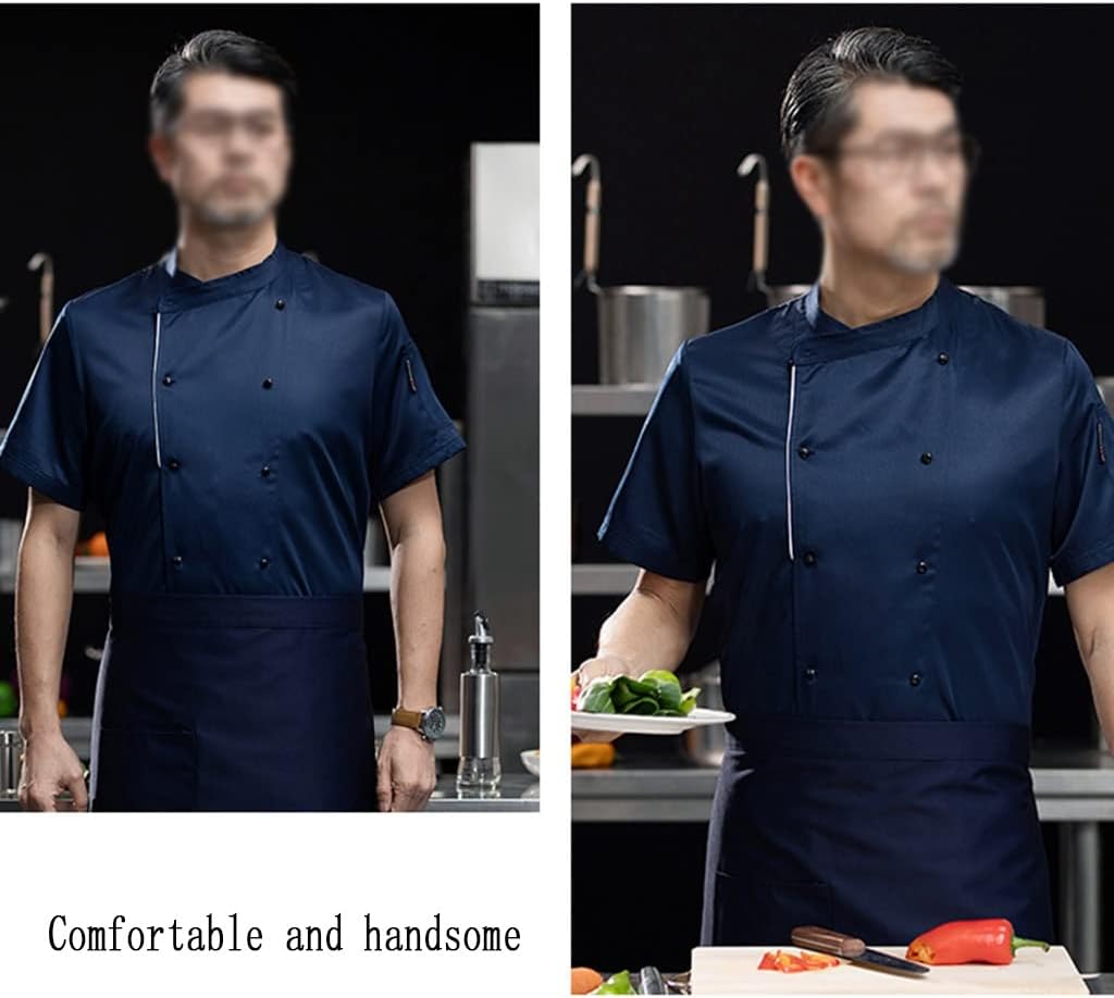 Custom Chef Coat Uniform Chef Clothes Personalized Chef Jacket for Men Double Breasted Kitchen Classic
