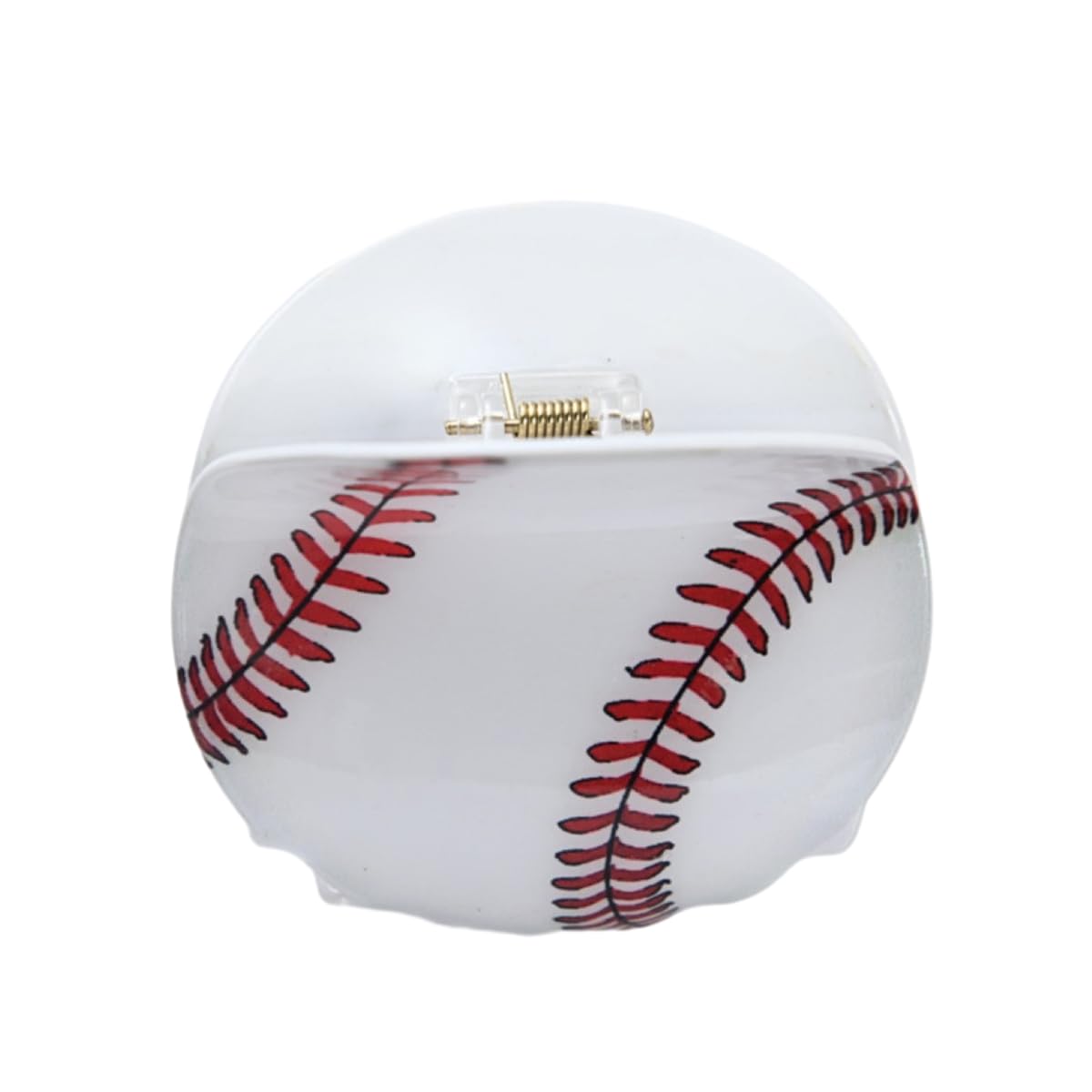 Softball Hair Clip,Acrylic Hair Claw,Small Hair Clips for Women,Pack of 2,White