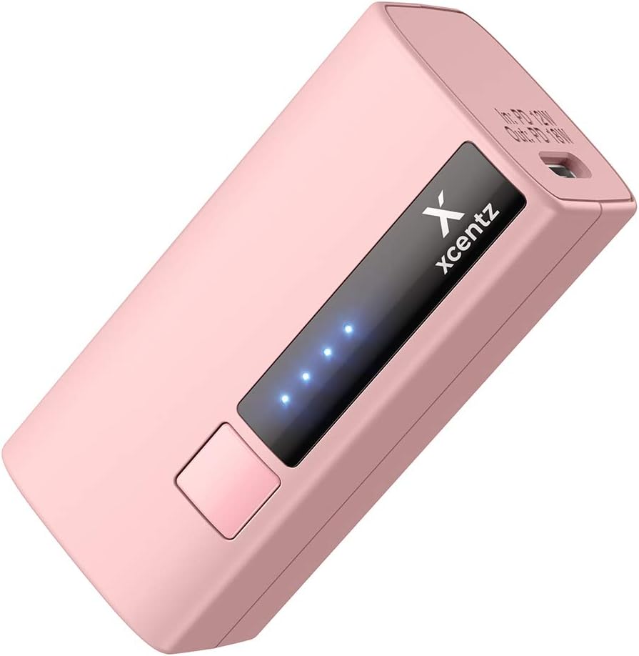 XCENTZ Smallest and Lightest 5000mAh Portable Charger with High Speed Charging 18W Power Delivery & Quick Charge 3.0 USB C PD LG Cells Fast Charge for iPhone, Samsung Galaxy and More