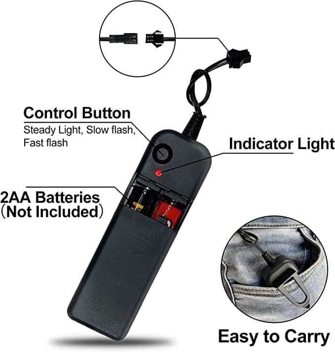 Miniatura 6 de Halloween LED Mask Light Up Mask Glow in The Dark Cosplay EL Wire Halloween Festival Party Supplies for Adults