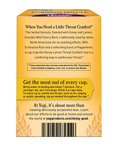Yogi 5056 Tea, Honey Lemon Throat Comfort thumb #2