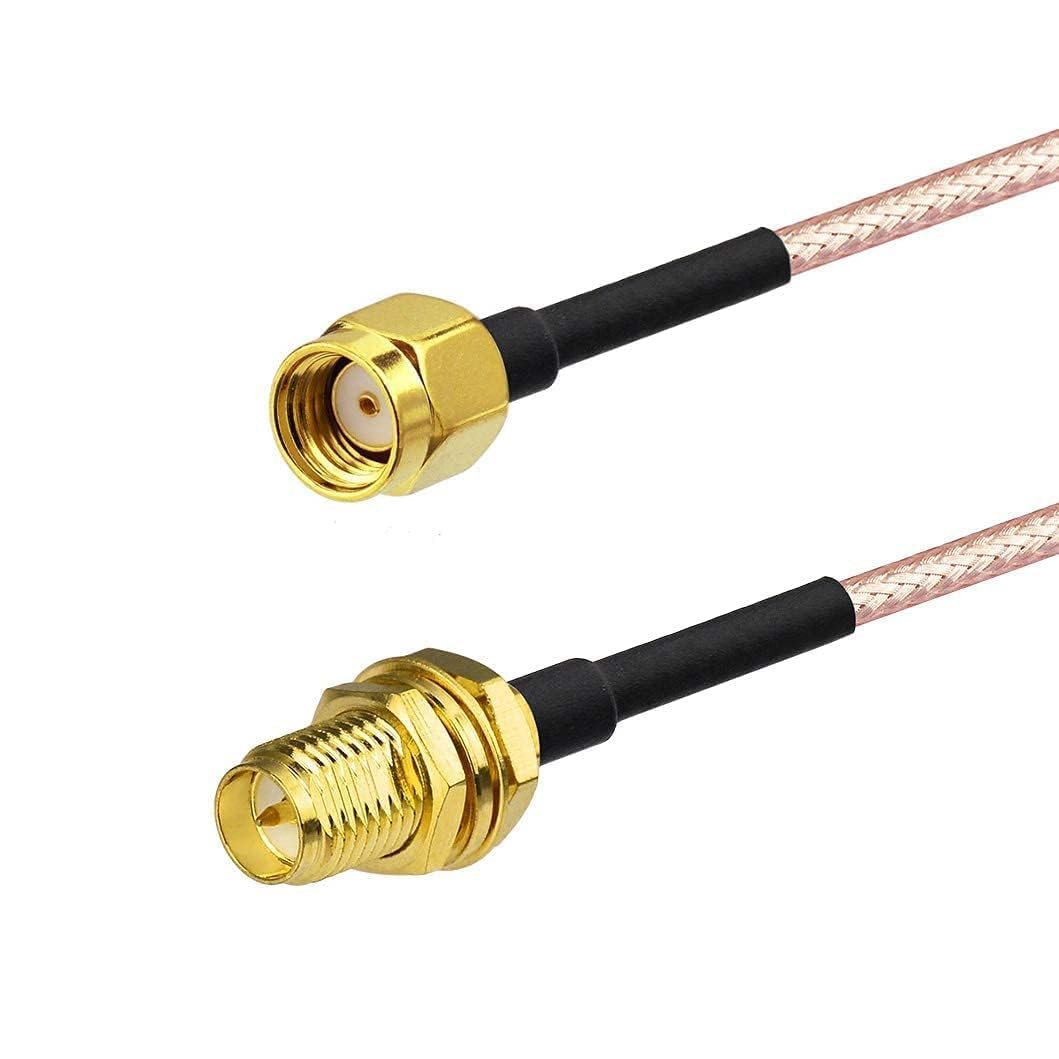 Bingfu Cavo Prolunga Antenna WiFi RP-SMA Maschio a Femmina RG316 60cm, 2pcs | Cavo Estensione Coassiale, per Router WiFi, Telecamera Wireless, Videocamera IP, Scheda Rete PCI PCIE, Modulo, Bluetooth