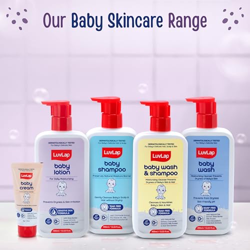 Image of LuvLap Baby Lotion with Milk Protein, Shea Butter (700 ml x Pack of 2)