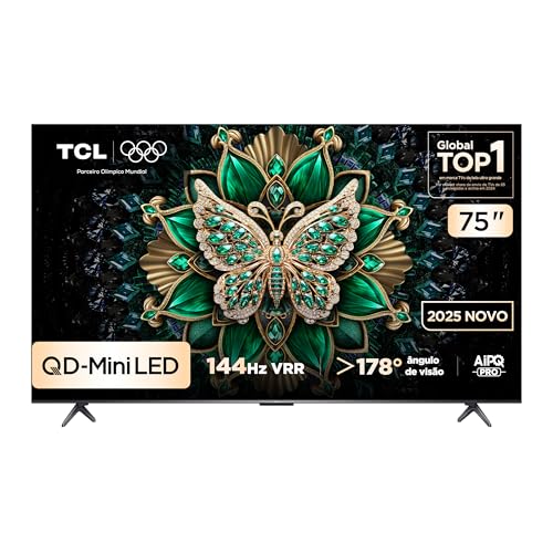 Smart TV TCL 75 Polegadas QLED Mini LED 4K C6K WiFi Bluetooth Goo...